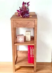 スプリングセール｜１４８００を￥１２８００！ハンドメイド新作　総無垢材ライトオーク色　フラワースタンド、電話台、サイドテーブル、