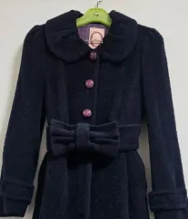 サテン リー ロング ベルト コート