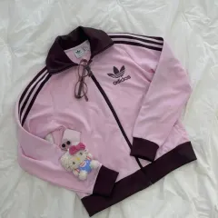 adidas ベッケンバウアー ピンク 3本線 トラックジャージ サイズ m