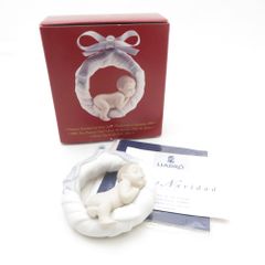 美品 LLADRO リヤドロ オーナメント 2001年 クリスマス フィギュリン ベビー SM4935E1 