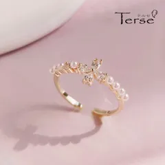 リング レディース フラワーリング 花モチーフ CZ キュービックジルコニア ベビーパール 上品 エレガント 大人可愛い シンプル 存在感 バレンタイン プレゼント ギフト 母の日 入学式 卒業式 普段使い お出かけ 軽い 付け心地 華やか   贈り物