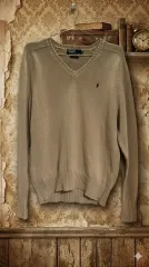ポロ ラルフローレン Vネック ニット ベージュ