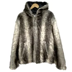 Supreme シュプリーム Faux Fur Reversible Hooded Jacket フェイクファー リバーシブルジャケット Lサイズ ※中古
