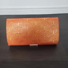和装バッグ 和装小物 クラッチバッグ オレンジ