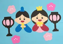 3月　ひな祭り壁面飾り③大！！