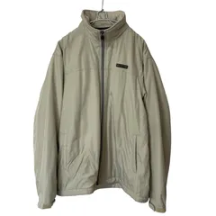 FIRST DOWN ナイロンジャケット 裏起毛 ベージュ M メンズ 防寒 カジュアル【ZK75】