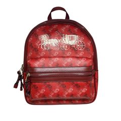 COACH チェリー柄 デニム リュック バックパック - メルカリ