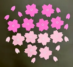 3月4月　桜の花びら壁面飾り！12枚セット！！