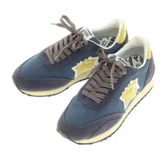 【中古】アトランティックスターズ Atlantic STARS キャンバス スエード スニーカー ネイビーxイエロー系【サイズ40】【メンズ】