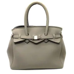 セーブマイバッグ SAVE MY BAG ハンドバッグ トートバッグ グレージュ イタリア製