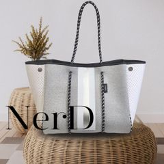 美品 ネオプレン トートバッグ マザーズバッグ ブラック 黒 肩掛け 