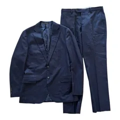 MACKINTOSH LONDON マッキントッシュ メンズ スーツ セットアップ テーラードジャケット スラックス ネイビー ウール100% メンズ 42R 美品【Z1745】