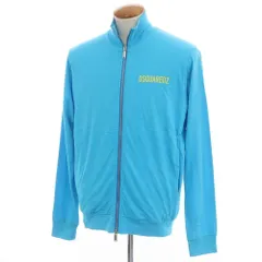 【新品アウトレット】ディースクエアード DSQUARED2 コットン スタンドカラー ダブルジップ ジャージ ライトブルー【サイズM】【メンズ】