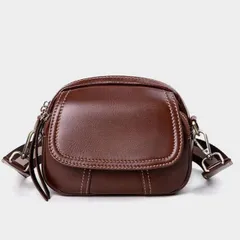 【国内配送】革バック100%レザーシンプルなデザイン本革肩掛けバッグショルダーバッグ