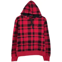 古着 ラルフローレン Ralph Lauren POLO RALPH LAUREN チェック柄 スウェットプルオーバーパーカー メンズM相当/eaa458714
