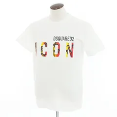 【新品】ディースクエアード DSQUARED2 コットン クルーネック 半袖Ｔシャツ ホワイト【サイズL】【メンズ】