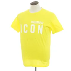 【新品】ディースクエアード DSQUARED2 コットン クルーネック 半袖Ｔシャツ イエロー【サイズL】【メンズ】