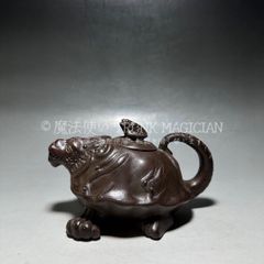 宋代 磁州窯 黒地に狗頭壺 - メルカリ