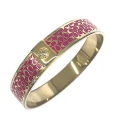 COACH コーチ バングル  ミニシグネチャー柄    ゴールドカラー/ピンク レディース / 241008001655