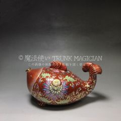 五彩双凤 四脚香炉 角福 珍品 箱付173 - メルカリ