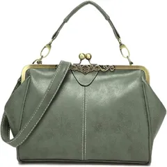 【特価商品】カバン バッグ レトロ がま口 調 レザー レディース 2WAY 7カラー ショルダー バック ハンド [SLOW＆MELLOW]