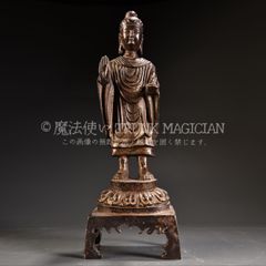 中国古美術品 清の時代 骨製 観音菩薩立像 H50×W16×16cm - メルカリ