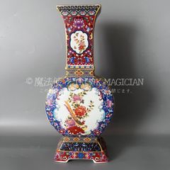 【希少】オールドニッポン 雀図花紋 一陳盛り エナメル 花瓶 ピッチャー 水差し 大型】オールドニッポン 約28㎝ 一陳盛り ポピー紋 花瓶 - メルカリ