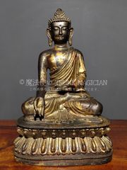 藏教佛教銅鍍金佛像、サイズ高さ約20cm×13×10cm重さ約854g - メルカリ