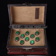 旧家蔵出し 翡翠製 細密彫 高冰 戒指 漆器箱付 根付 裝身具 供養品 古美術品 収集家 CLH131P188