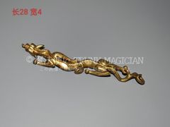 From a former family collection: Song Dynasty bronze ware carving, gold-lacquered bronze, "Ryugyō Tenka" (Dragon's Gate), tableware, ritual items, burial goods, memorial items, antique art collector's item CLH131P097