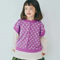 《新品》p.premier カットジャガードベストくっつきトップス 80 90 100サイズ 子供服 P406065