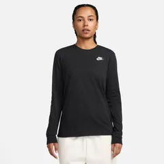 NIKE(ナイキ) AS W NSW CLUB LS TEE スポーツスタイル ウェア Ｔシャツ HF0781、(010)ブラック