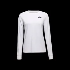 NIKE(ナイキ) ナイキ ウィメンズ NSW クラブ L/S Tシャツ ウェア Ｔシャツ HF0781、(100)ホワイト