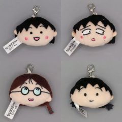 [중고] 봉제인형 마스코트·봉제인형 배지 전 4종 세트 [치비마루코짱 봉제인형 매력]