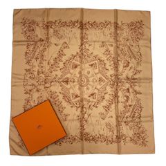 HERMES エルメス カレ140 生命の木 ジェアン 大判 シルク スカーフ