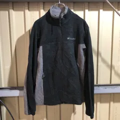 1700 Columbia フリースジャケット ブラック M コロンビア フルジップ ワンポイント 刺繍ロゴ アウトドア 古着卸 アメリカ仕入