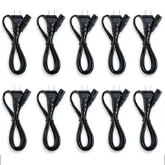 新品 10本 メガネケーブル (1M) 電源ケーブル メガネコード プリンタ― ゲーム機など