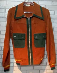 ジャケット レザージャケット スエードジャケット 70s～ スペイン製 ブラウン チャック破損あり
