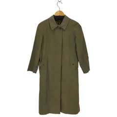 バーバリーズ BURBERRYS 白タグ 裏地ノバチェック 比翼ステンカラーコート レディース 表記無 