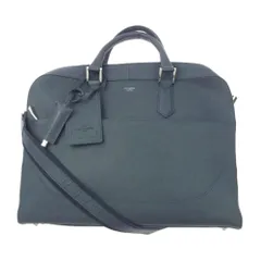 PELLE MORBIDA ペッレモルビダ CA013B- CAPITANO キャピターノ レザー ブリーフケース ビジネス バッグ ネイビー系【中古】