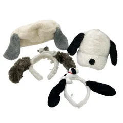 186001 美品 ユニバーサルスタジオジャパン USJ スヌーピー 被り物 ボアキャップ まとめ売り 4点