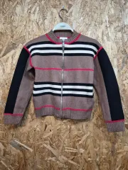 バーバリー ロンドン キッズ ジップアップ ニット (130)