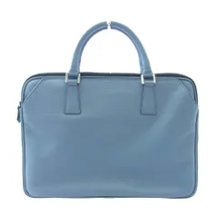 銀座オサダ Ginza Osada K06-k114 レザー ブリーフケース ハンドバッグ ライトブルー系【中古】