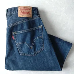 ■古着 Levi's ユーロリーバイス 501 濃紺ジーンズ デニムパンツ STRAIGHT FIT 実寸W31L30【L5489】