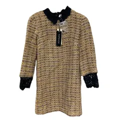 186004 TOPSHOP トップショップ 新品未使用　タグ付き　ワンピース　USサイズ２　定価￥21,000 GOLD レディース