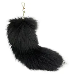 40cm 尻尾 全長 フォックス テール キーホルダー キツネ バッグ しっぽ チャーム もふもふ モコモコ チャーム アクセサリー 携帯 ファー バッグ ワンポイント