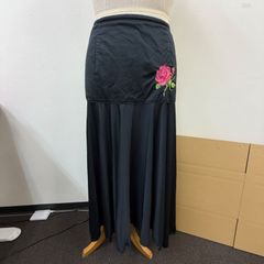 アトリエ貴美恵】フラメンコ衣装 スカート ファルダ 黒 薔薇刺繍