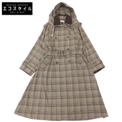 ETRE TOKYO エトレトウキョウ 美品 フードストール付 ロングトレンチコート レディース ブラウン系 S S