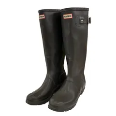 186001 HUNTER ハンター レインブーツ　24㎝ ブラウン レディース