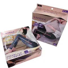 186001 新品未使用 SLIM WALK スキニー　ルームウェア（M、Lサイズ）定価￥3,480-×2 ブラック 圧着 レディース 2点まとめ売り